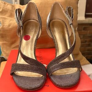 Ivanka Trump Women's Shimmering Silver Heels